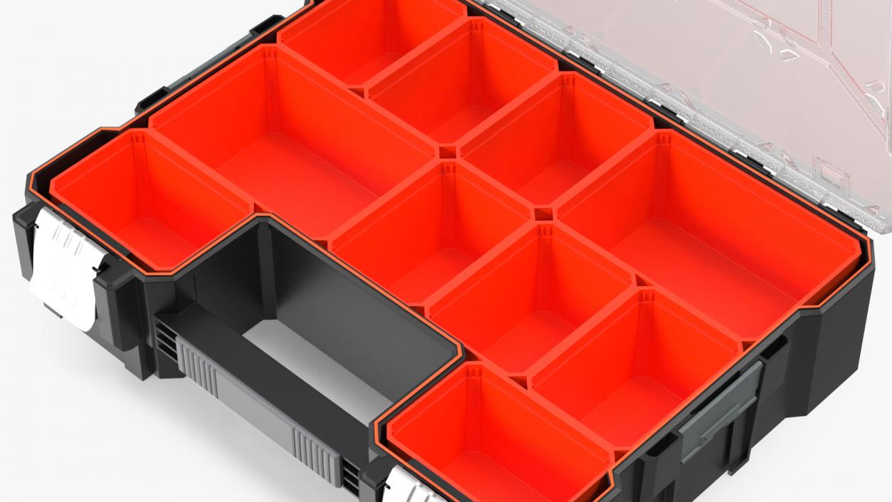 Plastic Organizer Adjustable Dividers Storage Box 3D model