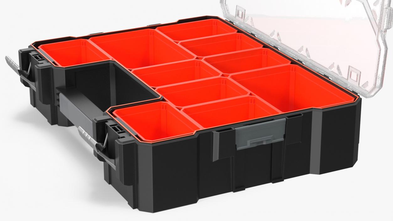 Plastic Organizer Adjustable Dividers Storage Box 3D model