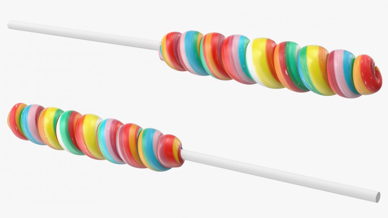 3D Twisty Hard Lollipop Candy