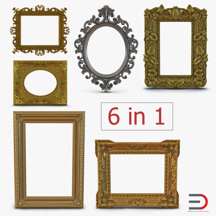 3D model Baroque Picture Frames 3D Models Collection 4