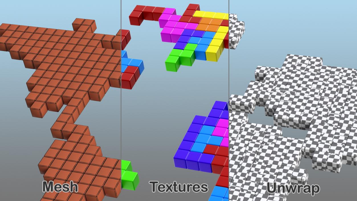 3D Tetris Blocks World Map model