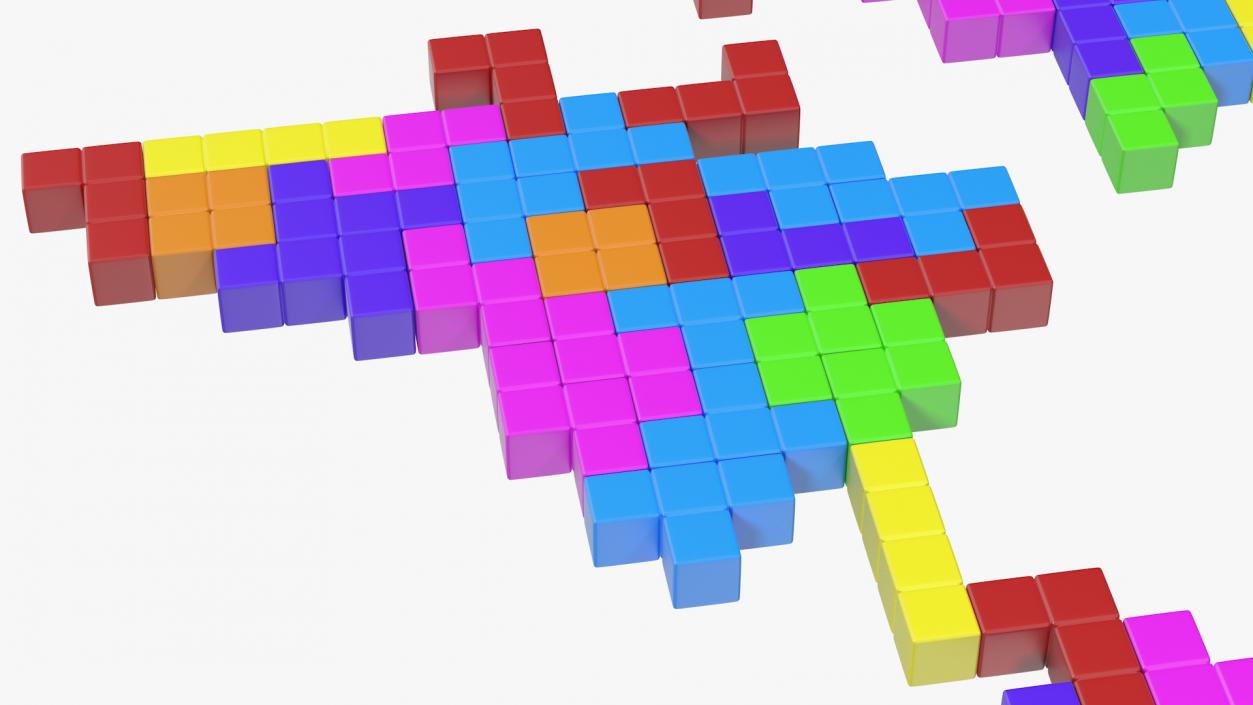 3D Tetris Blocks World Map model