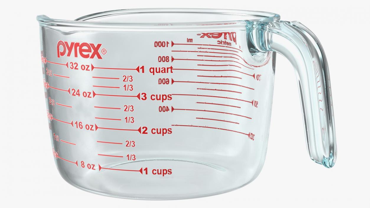 3D Pyrex Measuring Cup 1000ml