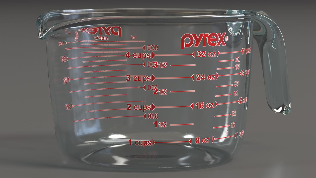 3D Pyrex Measuring Cup 1000ml