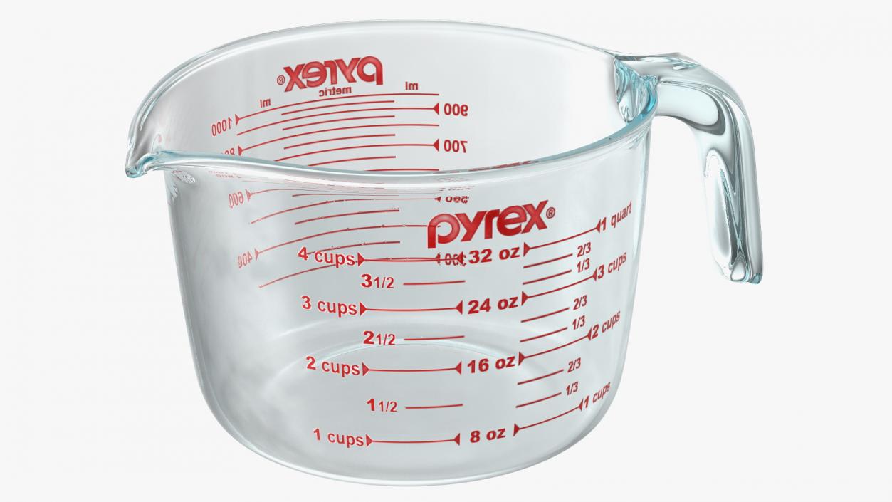 3D Pyrex Measuring Cup 1000ml