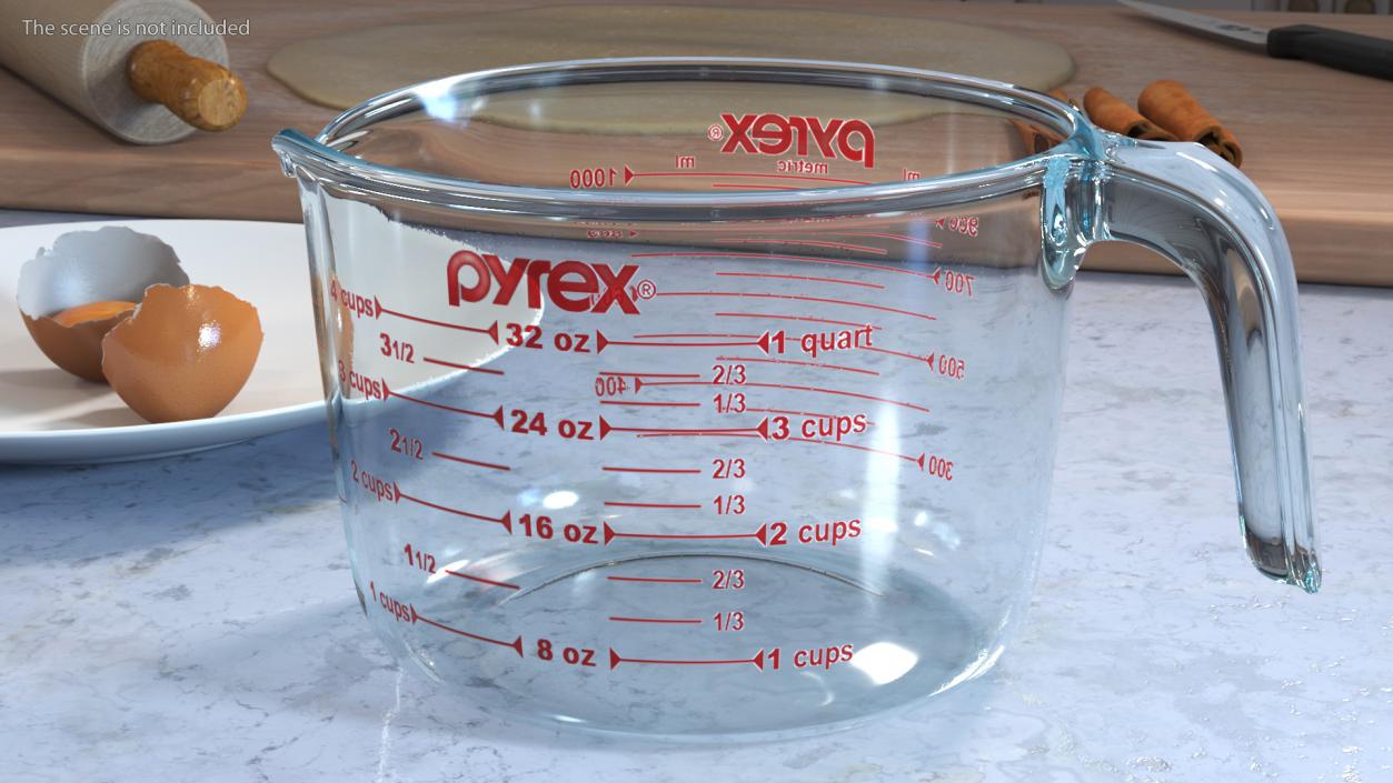 3D Pyrex Measuring Cup 1000ml