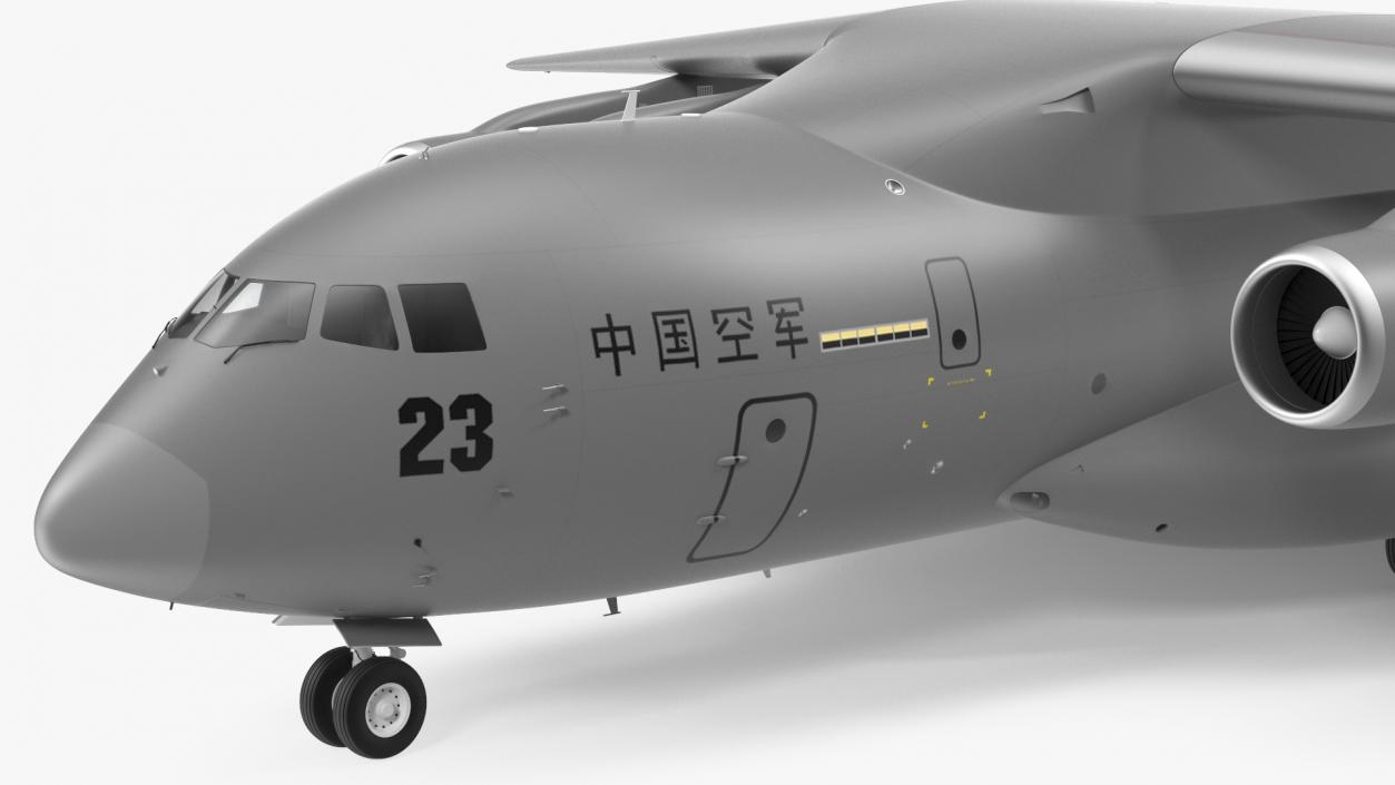 Xian Y20 Large Military Transport Aircraft Rigged 3D model