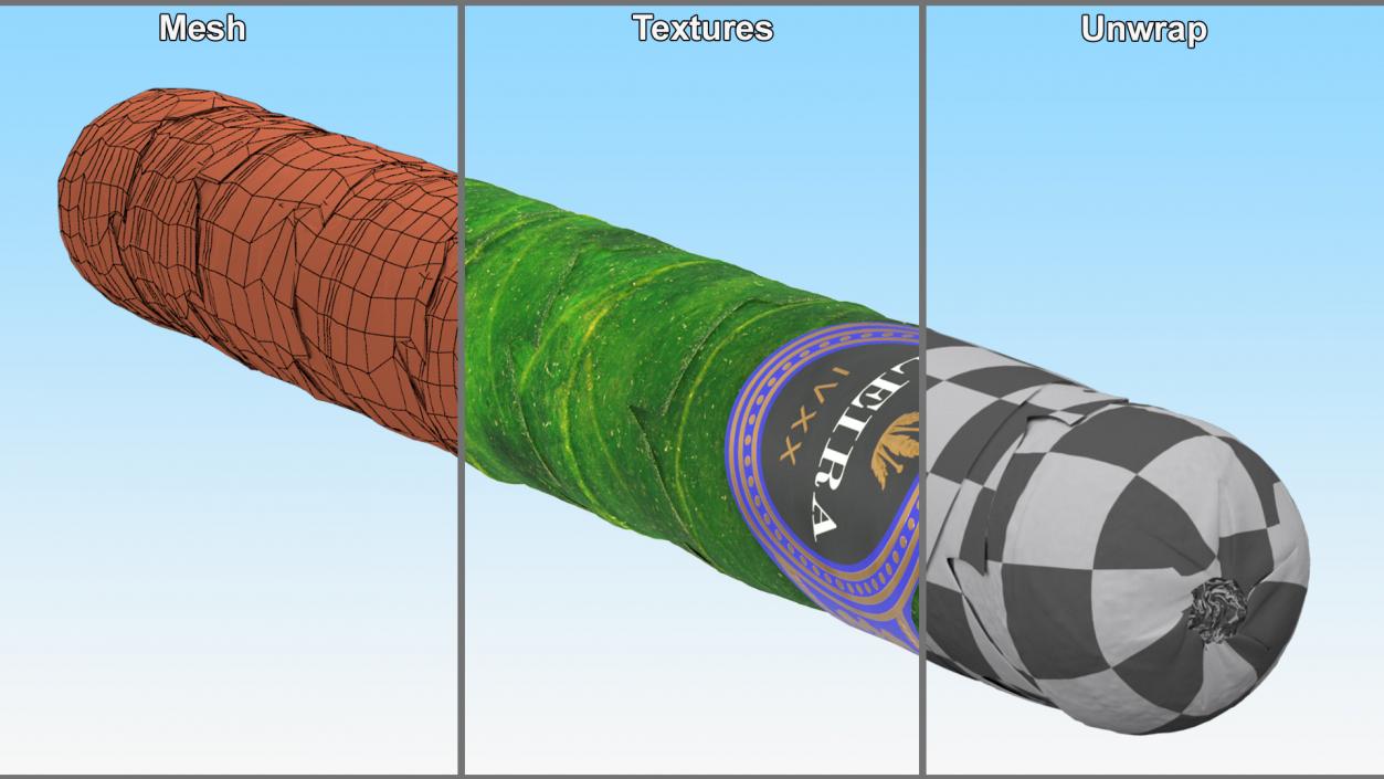 3D model Cannabis Cigar Leira Long