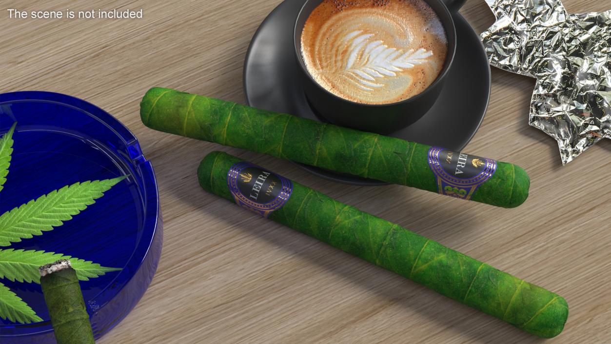 3D model Cannabis Cigar Leira Long