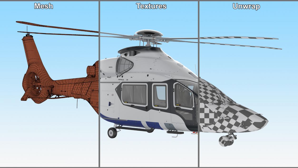 Medium Utility Helicopter Rigged 3D