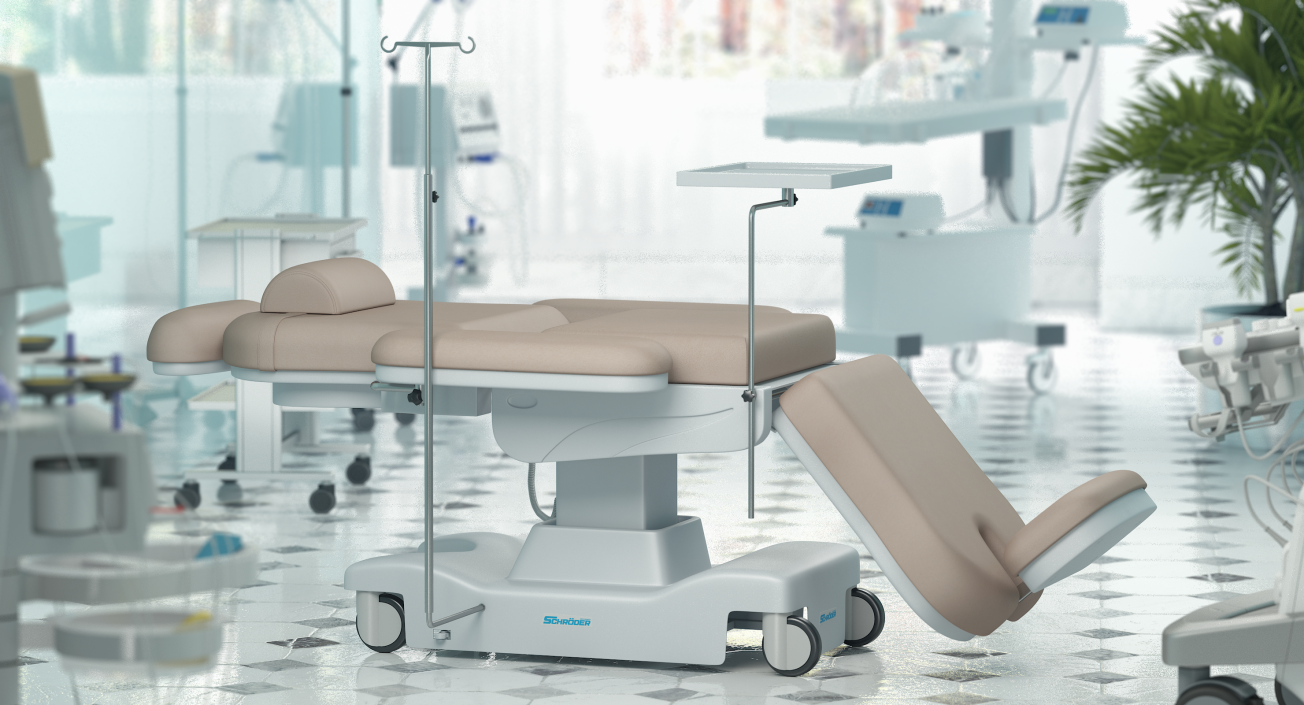 3D Electronic Chemotherapy Chair Rigged