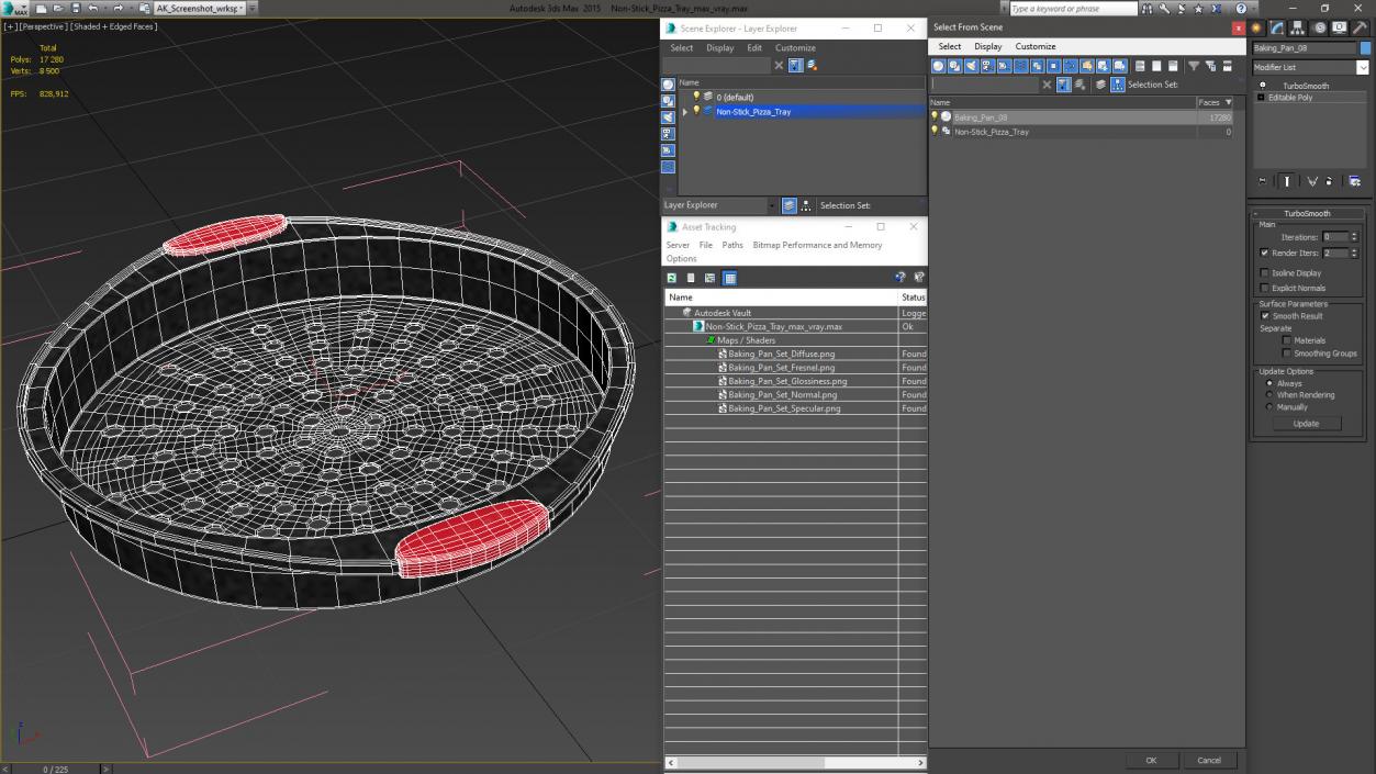 3D Non-Stick Pizza Tray(1) model