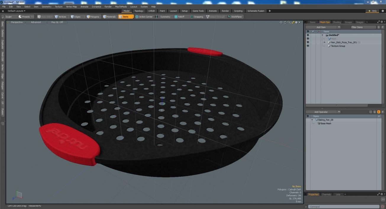 3D Non-Stick Pizza Tray(1) model