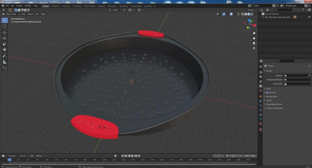 3D Non-Stick Pizza Tray(1) model