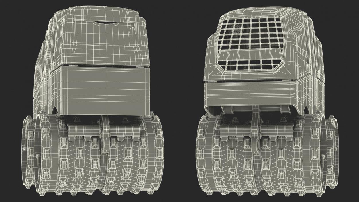 Vibratory Trench Roller Dirty 3D model