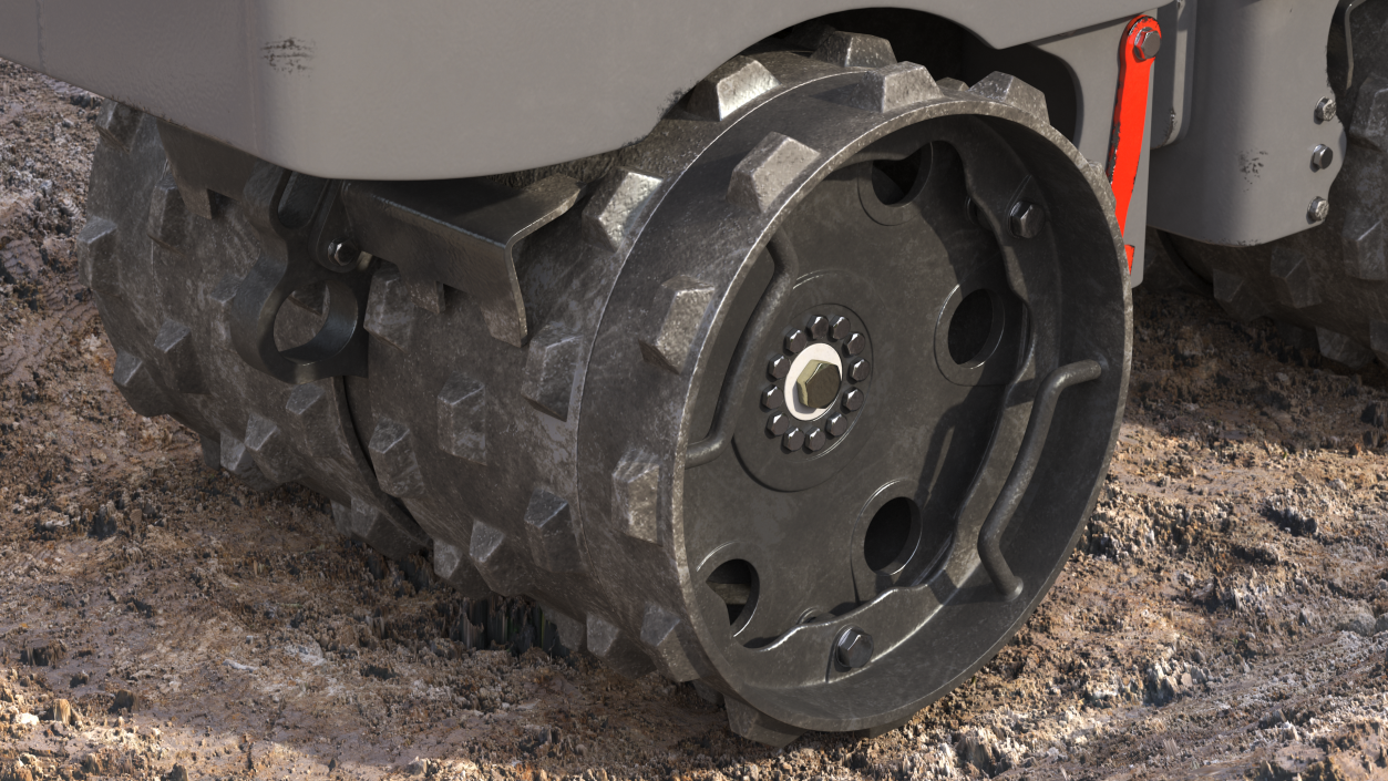 Vibratory Trench Roller Dirty 3D model