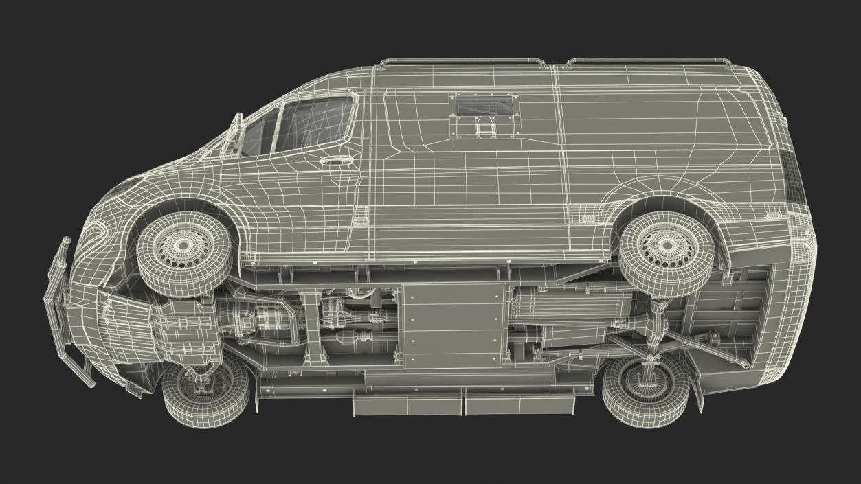 3D SWAT Van Bulletproof Mercedes 2