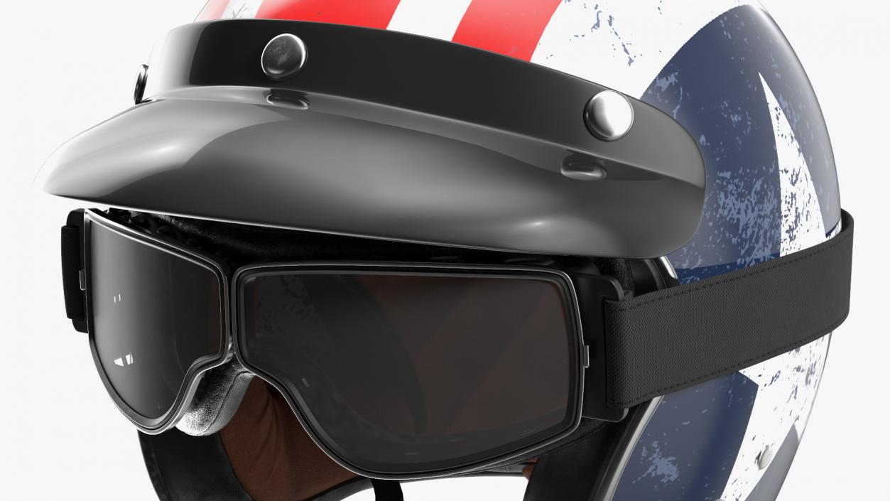 3D TORC Motorcycle Helmet Rebel Star with Goggles