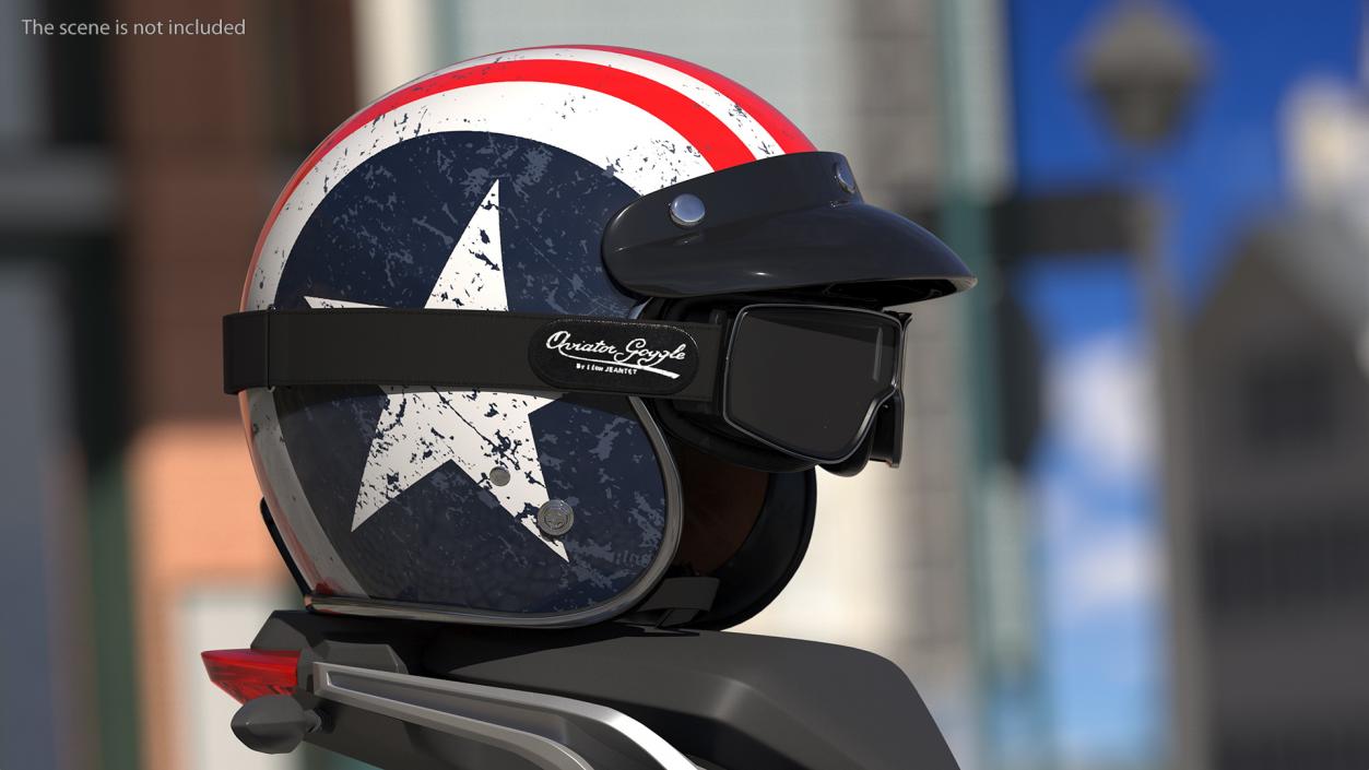 3D TORC Motorcycle Helmet Rebel Star with Goggles