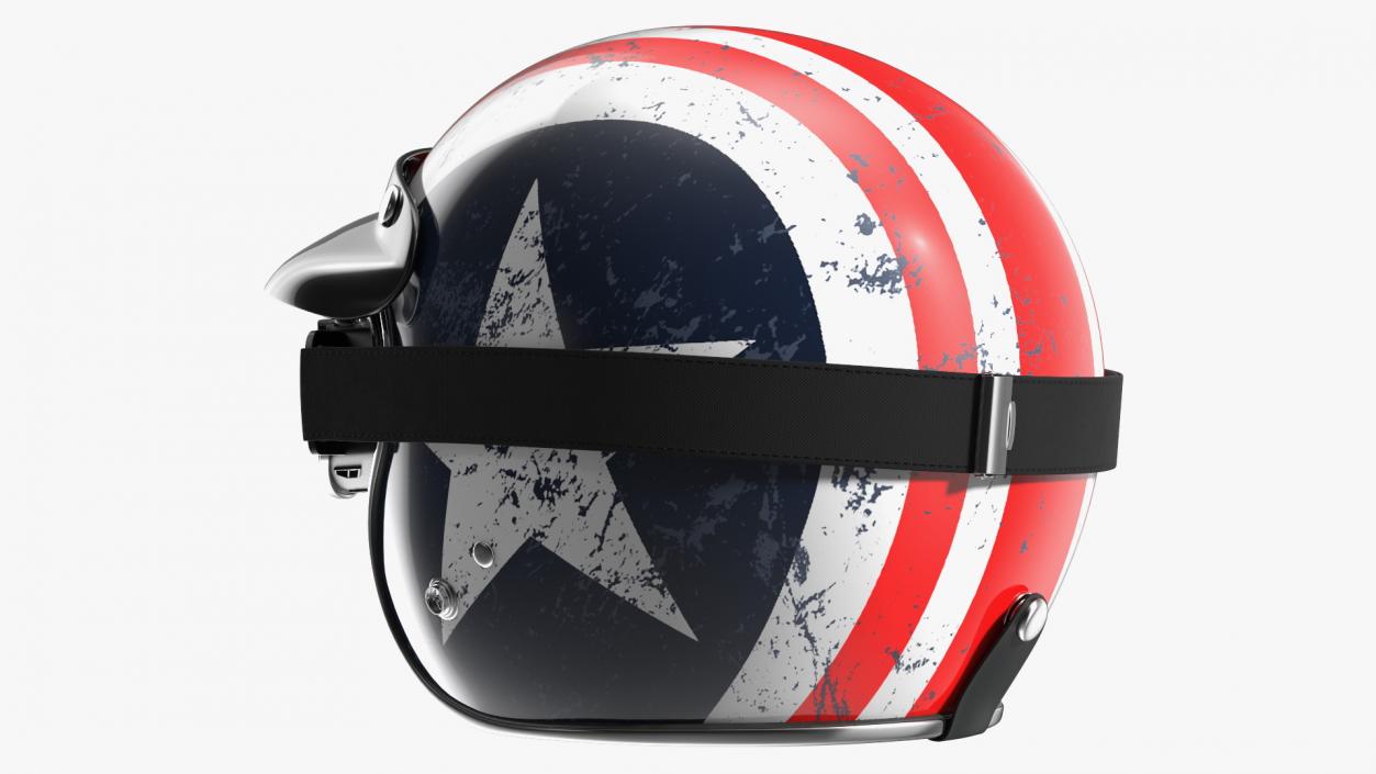 3D TORC Motorcycle Helmet Rebel Star with Goggles