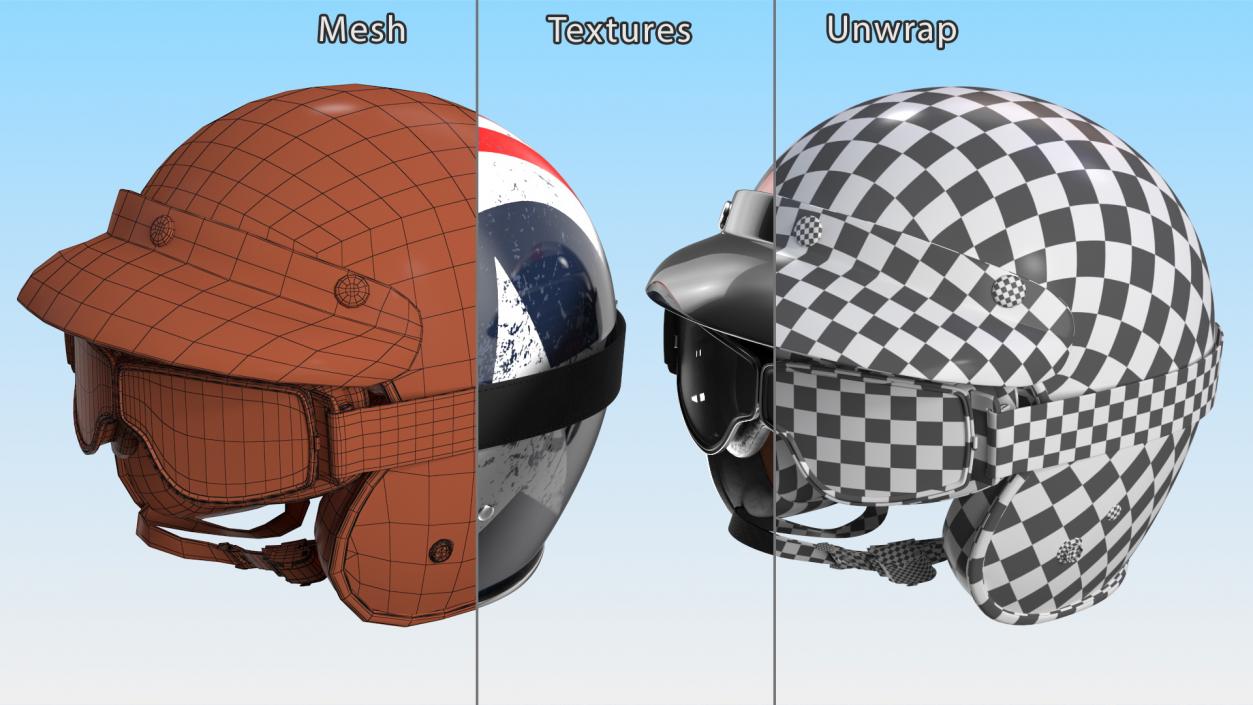 3D TORC Motorcycle Helmet Rebel Star with Goggles