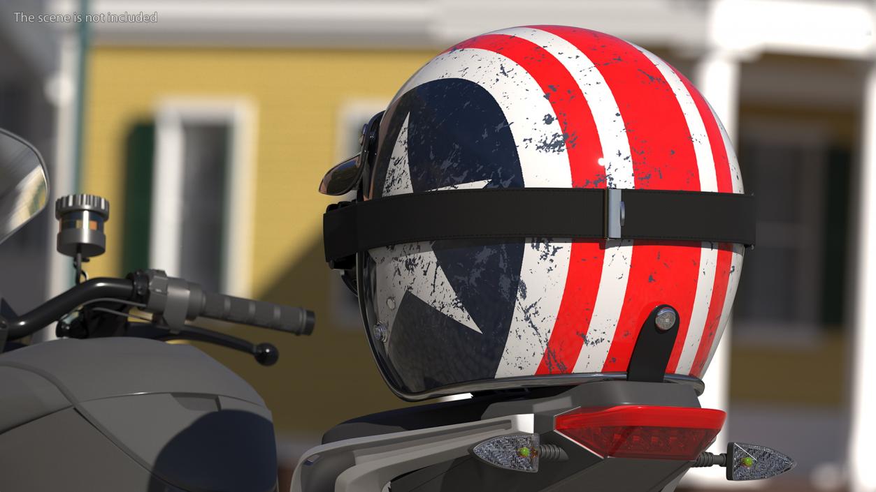 3D TORC Motorcycle Helmet Rebel Star with Goggles