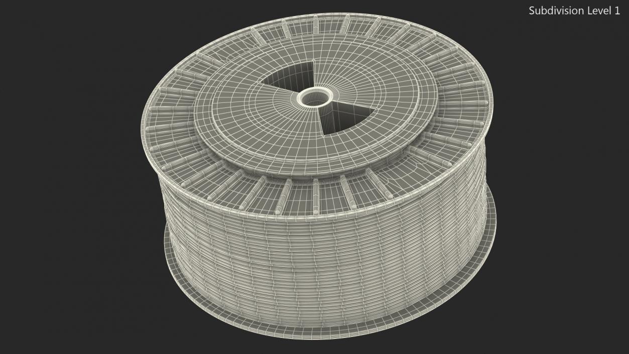 3D Fiber Optic Reel Orange model