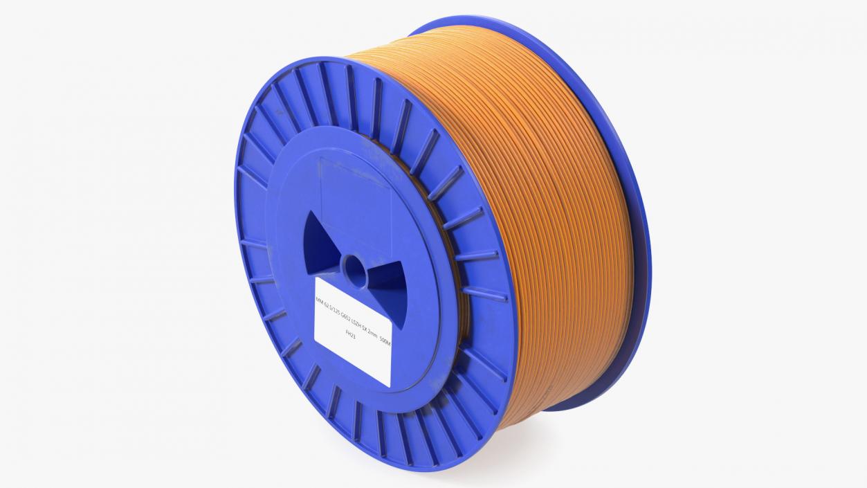 3D Fiber Optic Reel Orange model