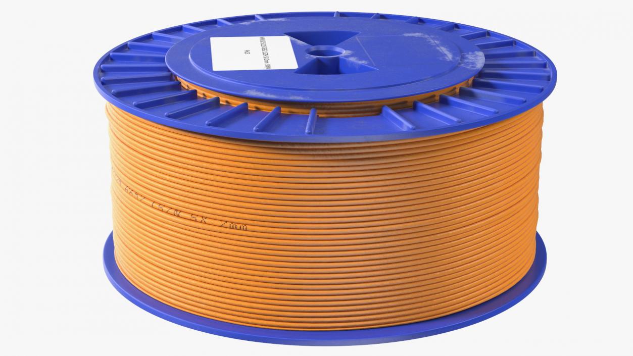 3D Fiber Optic Reel Orange model