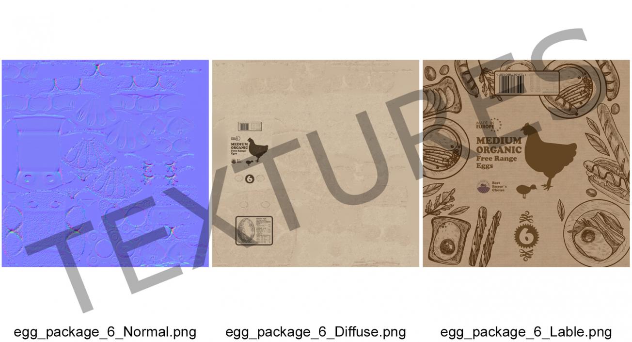 Six Egg Package Closed 3D