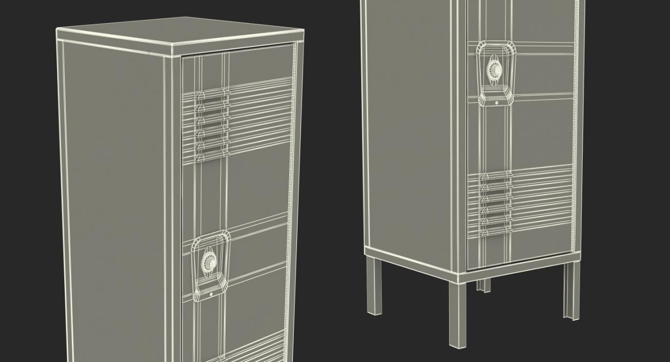 3D model Double Tier Steel Lockers