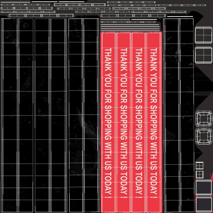 3D Checkout Lane Belt Divider 2 model