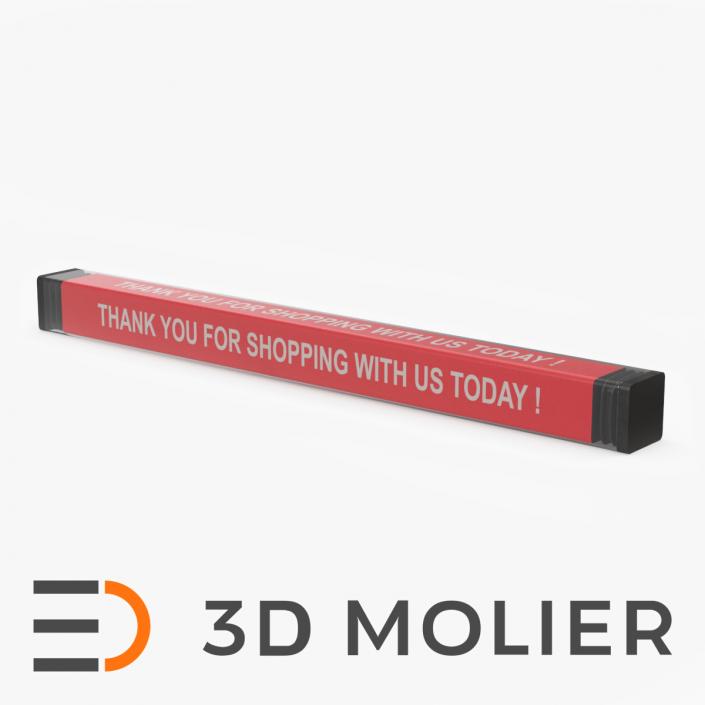 3D Checkout Lane Belt Divider 2 model