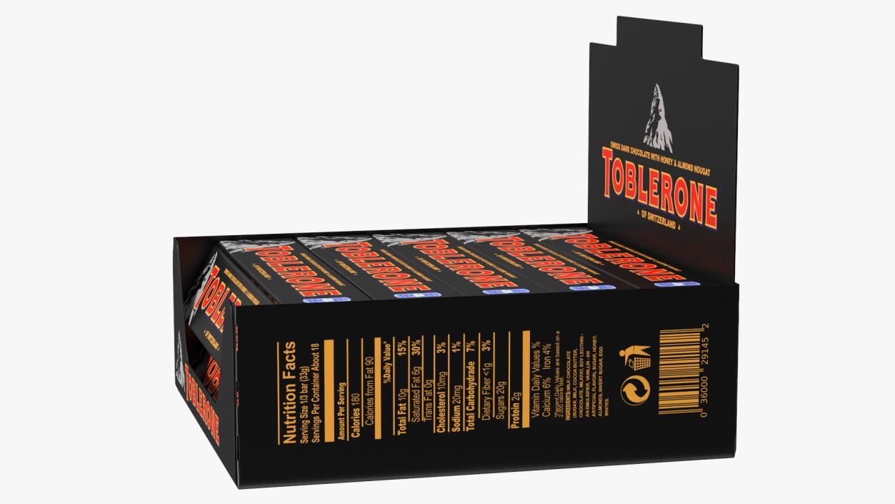 Toblerone Dark Chocolates Box 3D model