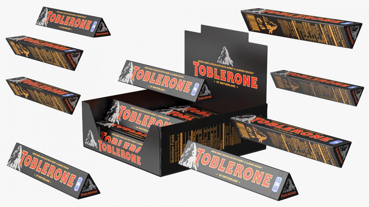 Toblerone Dark Chocolates Box 3D model