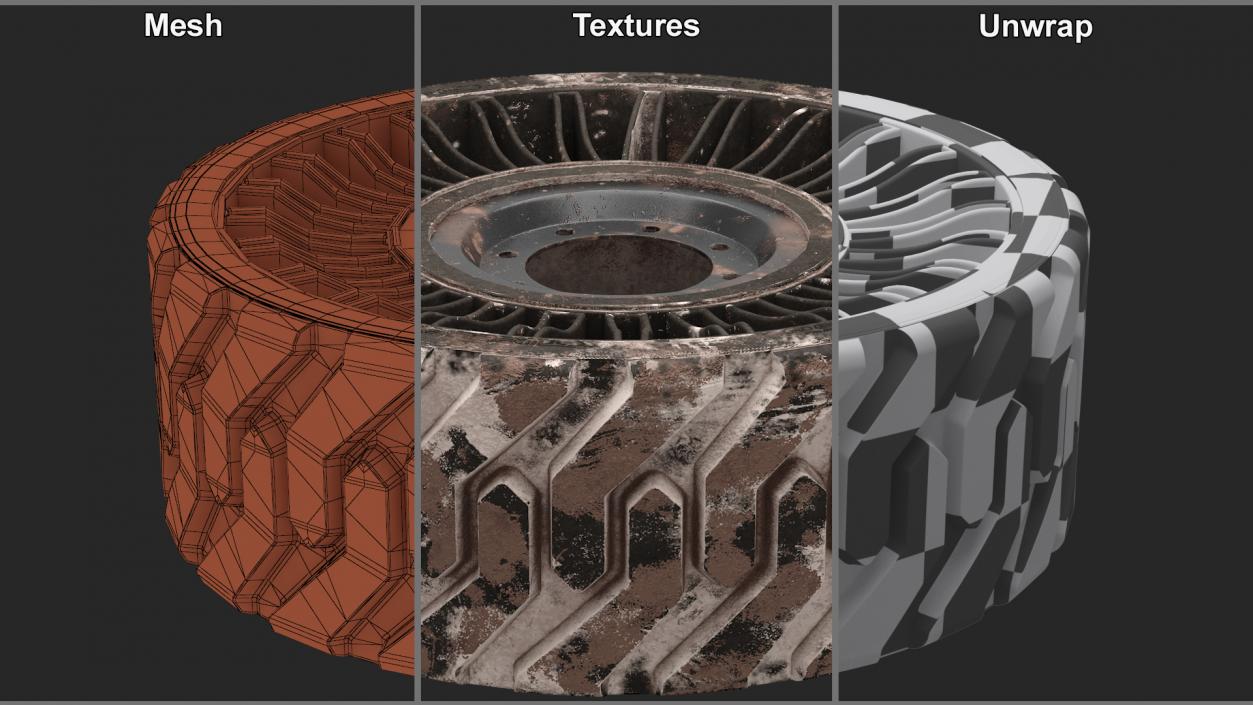 Michelin X Tweel All Terrain Dirty 3D model