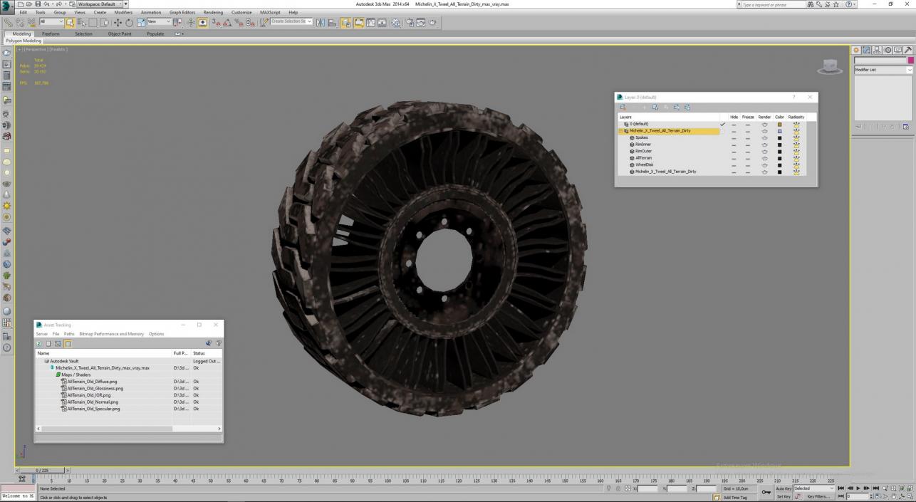 Michelin X Tweel All Terrain Dirty 3D model