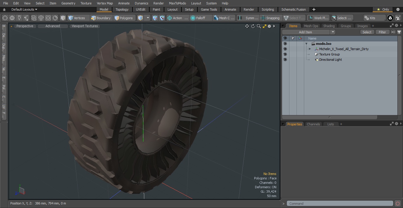 Michelin X Tweel All Terrain Dirty 3D model