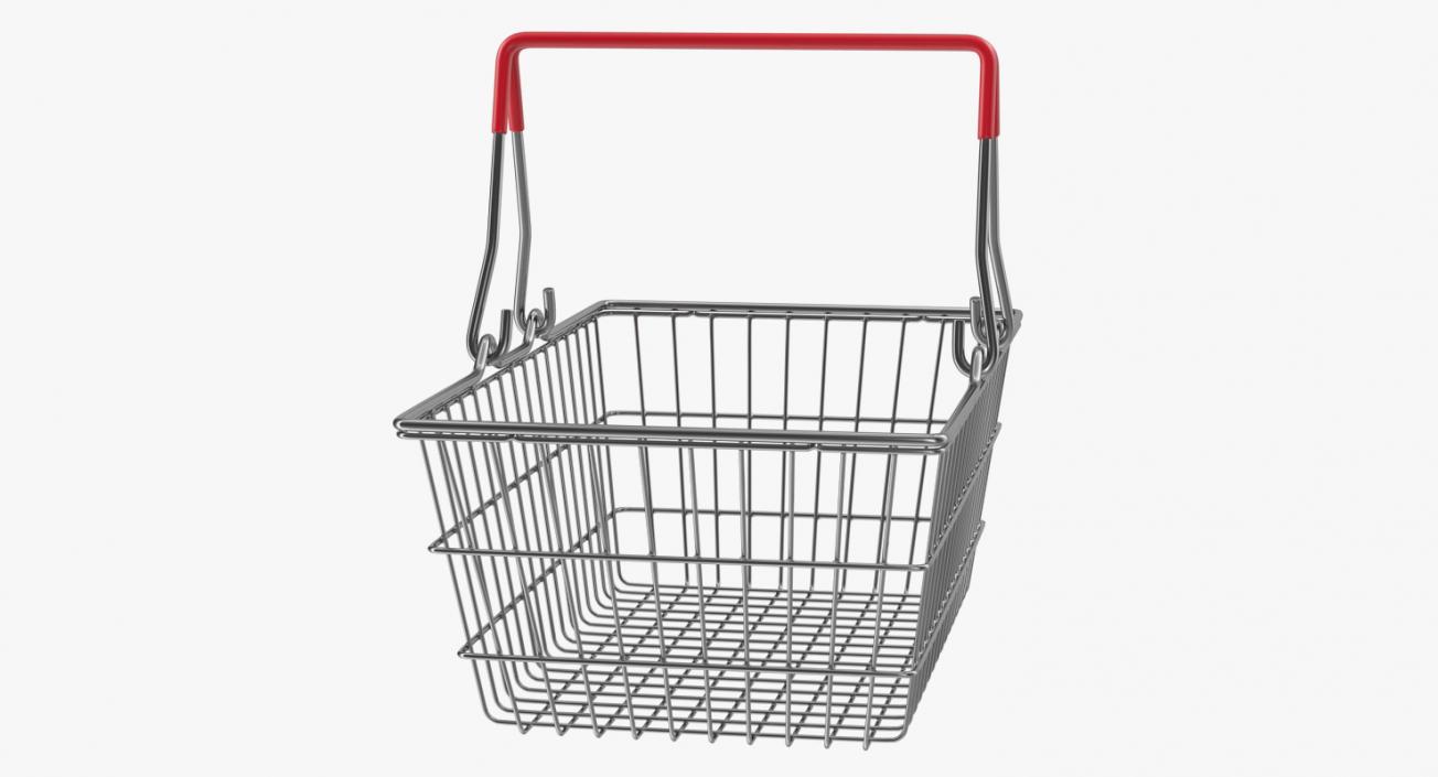 Shopping Baskets and Trolley 3D Models Collection 3D model