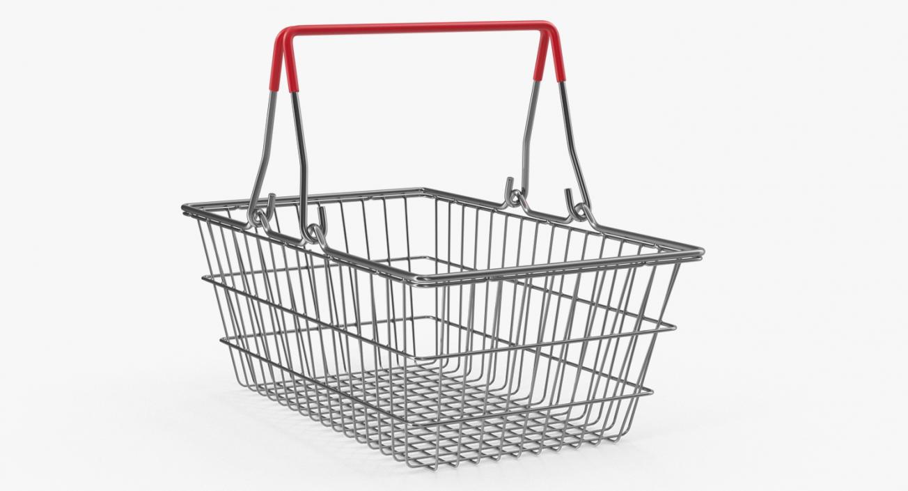 Shopping Baskets and Trolley 3D Models Collection 3D model