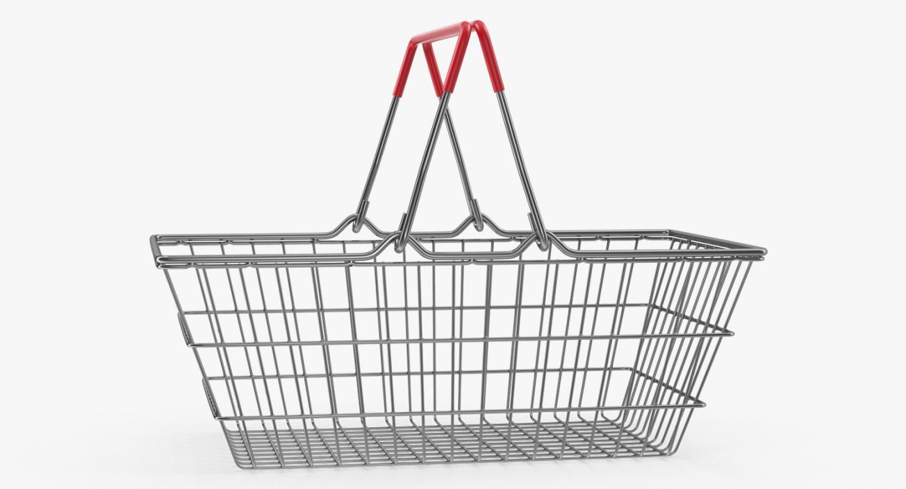 Shopping Baskets and Trolley 3D Models Collection 3D model