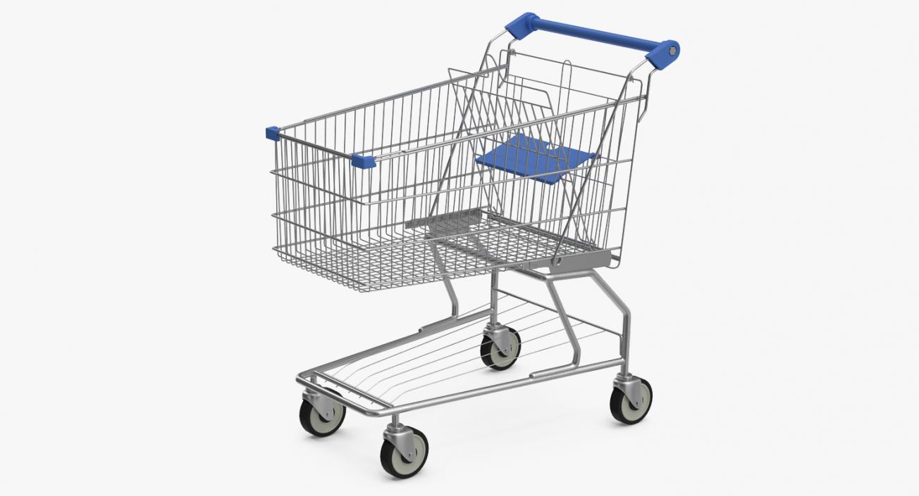 Shopping Baskets and Trolley 3D Models Collection 3D model