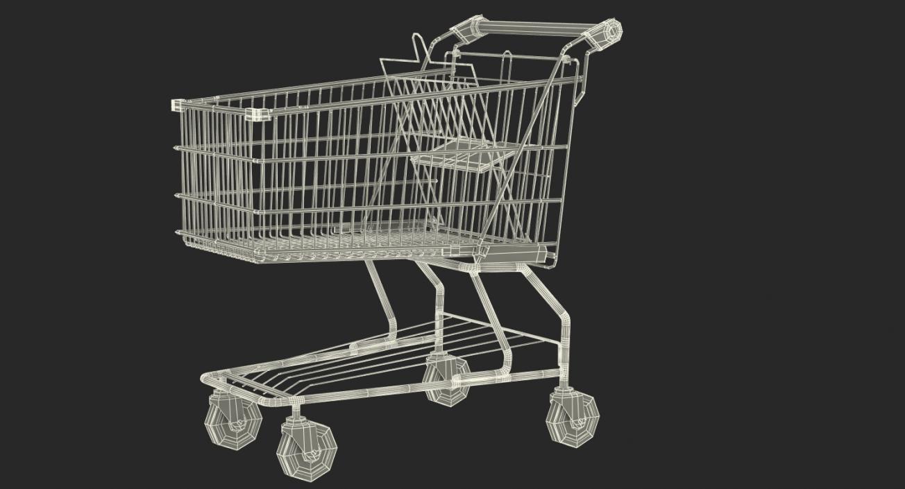 Shopping Baskets and Trolley 3D Models Collection 3D model