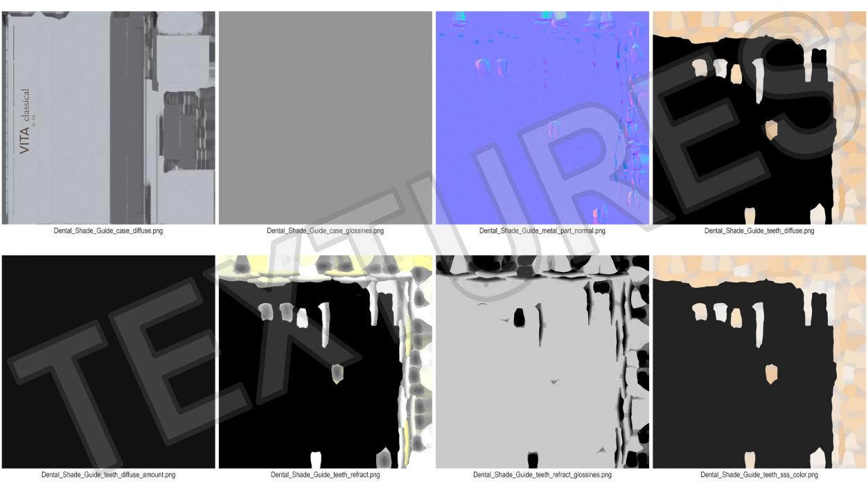 3D VITA Classical Dental Shade Guide model