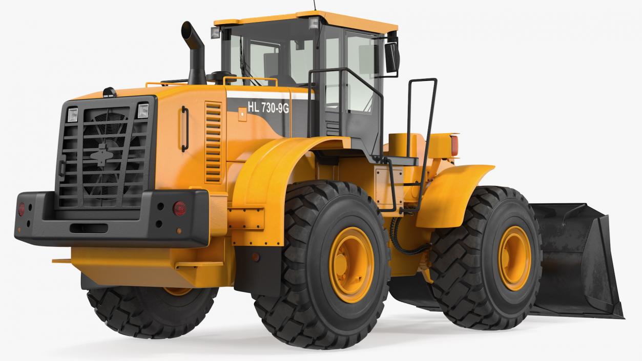 Hyundai HL730 Front End Loader Rigged 3D