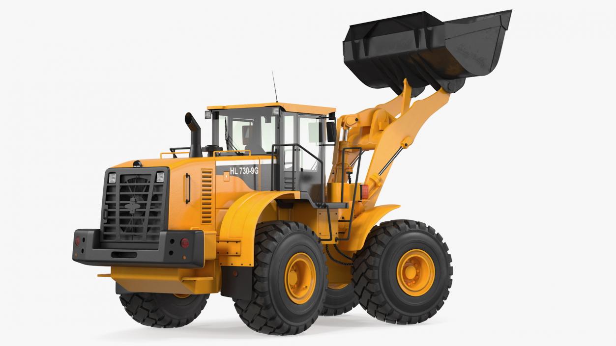 Hyundai HL730 Front End Loader Rigged 3D