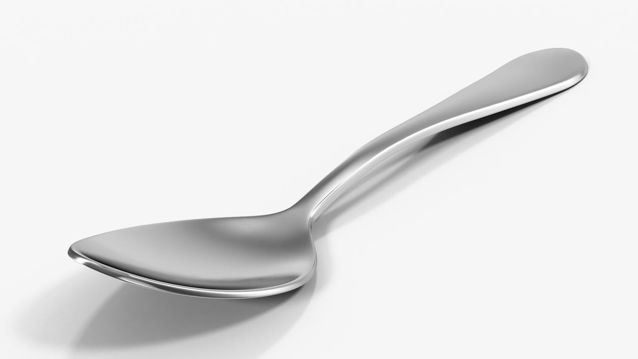 Silver Dessert Spoon 2 3D