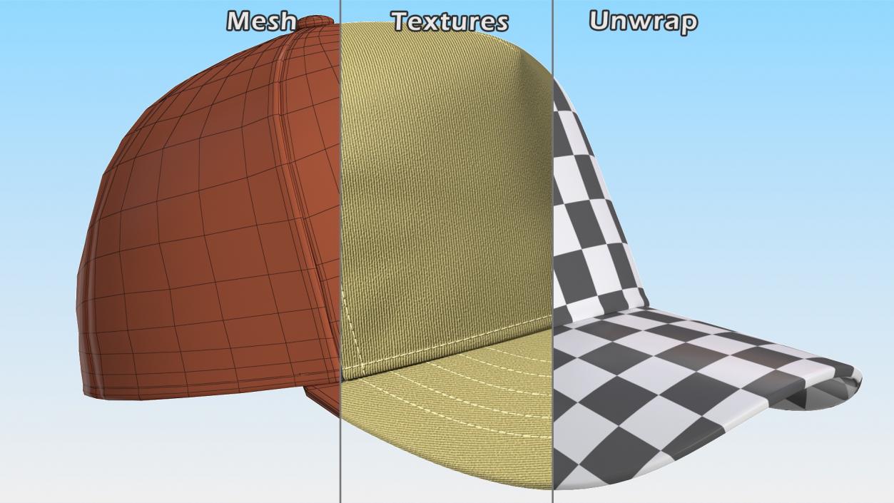 Baseball Caps Collection 3D model