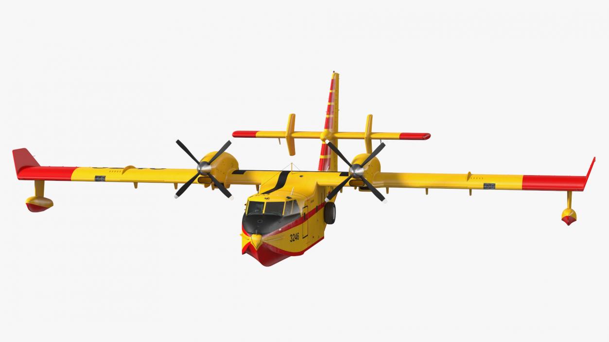 Canadair D415 Amphibious Water Bomber Rigged 3D model