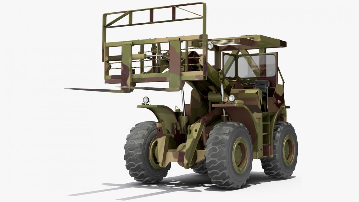 3D model Terrain Military Forklift Camo